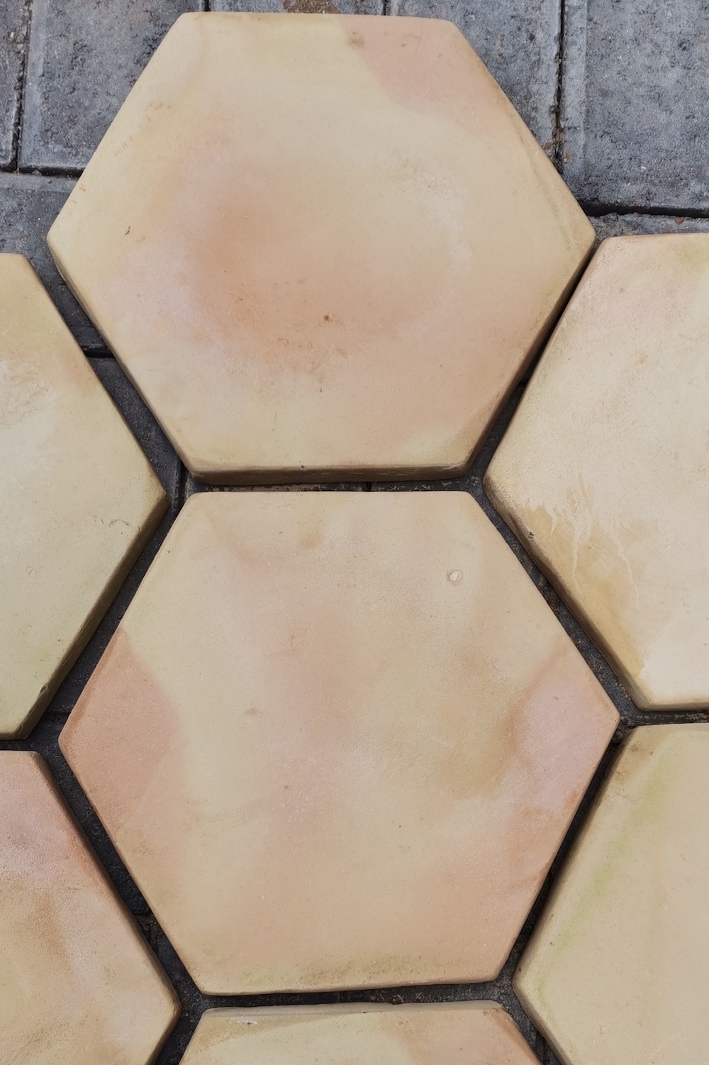 Loseta hexagonal para piso material de barro blanco