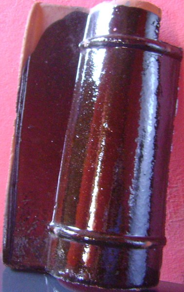 teja esmaltada color tabaco